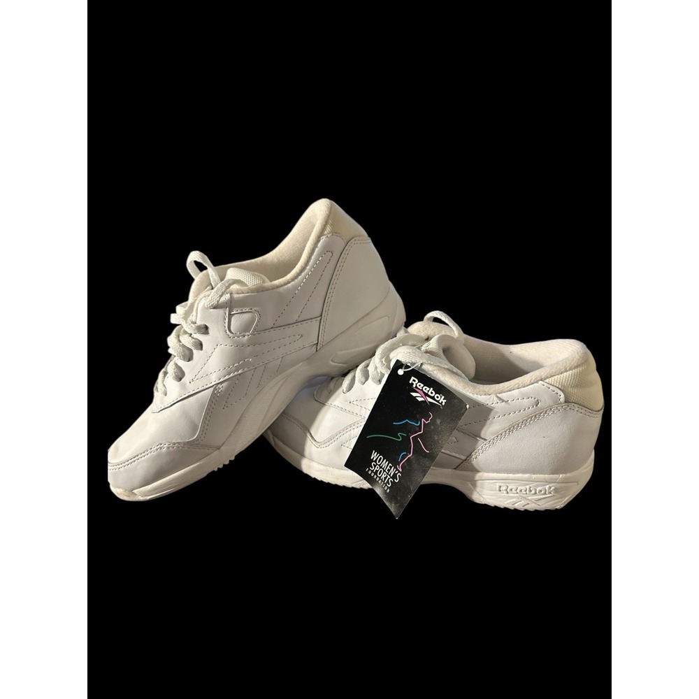 Reebok Womens White Leather Sneakers Athletic Walking Shoes Size 7.5 VTG Retro